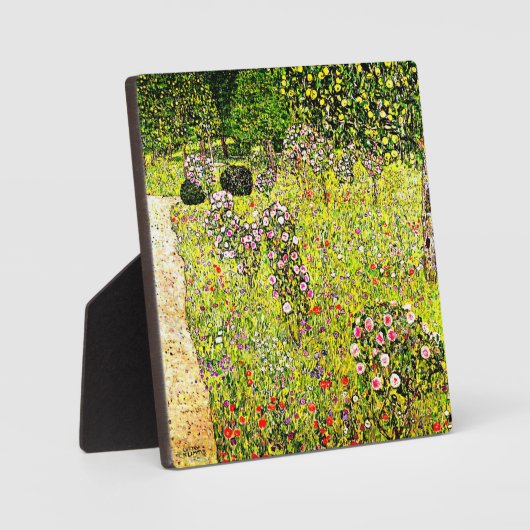 クリムト-バラとフルーツガーデン，グスタフクリムトアート， フォトプラーク (正面)