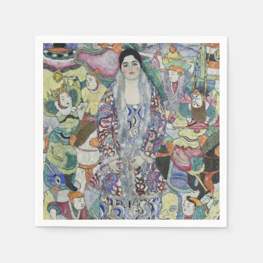 クリムト-フリーデリーケ・マリア・ビールの肖像-美術 スタンダードカクテルナプキン (正面)