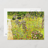 クリムト – フルーツガーデンとバラ、Gustavクリムトアート ポストカード (正面/裏面)