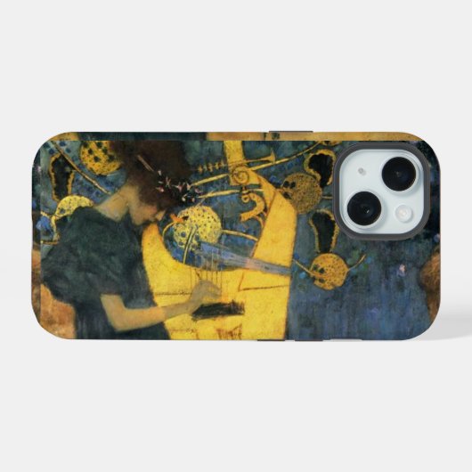 クリムト - ミュージック iPhone 15ケース (裏面横)