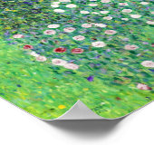 クリムト – 木の下のローズブッシュ ポスター (角)