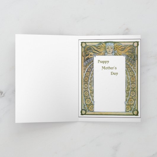 クリムト、母と子 カード (内部)