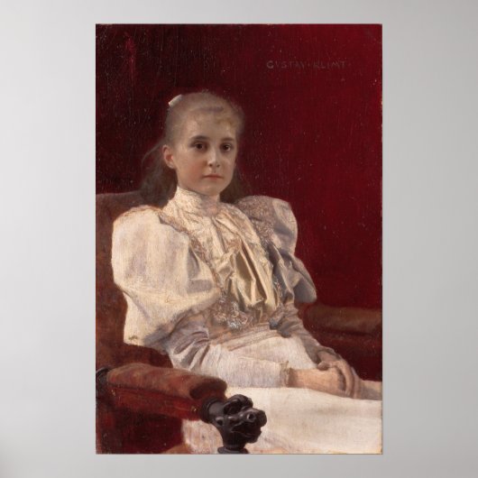 クリムト – 着席した少女 ポスター (正面)