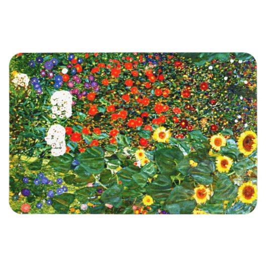 クリムト – 農園ひまわり素晴らし付き マグネット (横)