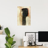 クリムト – 長い髪の少女 ポスター (ホームオフィス)