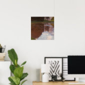 クリムト – 静かな池 ポスター (ホームオフィス)