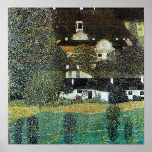 クリムト- Attersee 1909の天守閣 ポスター (正面)