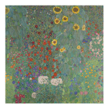 クリムト: Farm Garden with Sunflowers, 1907