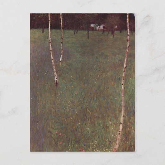 クリムト, Gustav Bauernhaus mit Birken 1900テクニック ポストカード (正面)