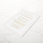 クリムンシンプル結婚 箔招待状 (回転した状態)