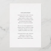 クリムンシンプル結婚 箔招待状 (裏面)