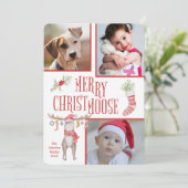 「クリメリースムース」3枚の写真クリスマス カード (スタンド正面)