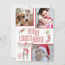 「クリメリースムース」3枚の写真クリスマス カード