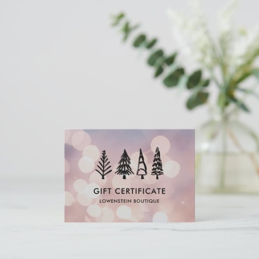 クリモダンスマスツリーバラ《写真》ぼけ味ギフト券 割引カード (スタンド正面)