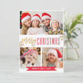 クリモダンスマスレッド&金ゴールドグリーティングカード シーズンカード (スタンド正面)