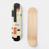 クリモダンームとオレンジの幾何学的抽象芸術 スケートボード (正面)