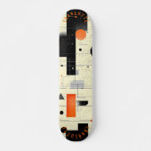 クリモダンームとオレンジの幾何学的抽象芸術 スケートボード (正面)