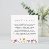 クリヤーのワイルドフラワー・フローラルディスプレイ・シャワーラップ 招待状 (スタンド正面)
