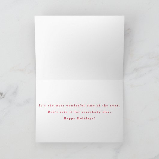 クリユーモアのあるスマスカード シーズンカード (内部)