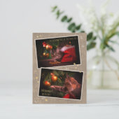 クリユーモアのあるスマス猫 ポストカード (スタンド正面)