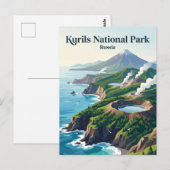 クリル諸島国立公園 ロシア ポストカード (正面/裏面)