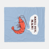 クリル・アウト・マン フリースブランケット (正面(横))