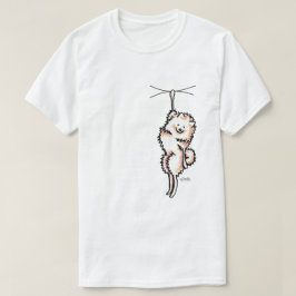 クリンギーホワイトポメラニア犬Tシャツ Tシャツ