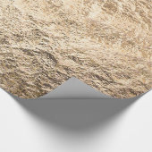 クリンクされた金ゴールドテクスチャ ラッピングペーパー (角)