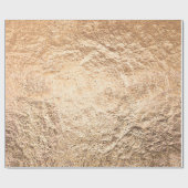 クリンクされた金ゴールドテクスチャ ラッピングペーパー (フラット)