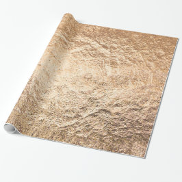 クリンクされた金ゴールドテクスチャ ラッピングペーパー