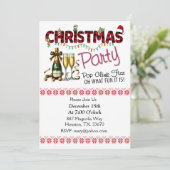 クリンクポップ・アートのフィズクリスマスパーティの招待状 招待状 (スタンド正面)