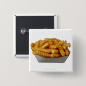 クリンクルカットのフライフランスのト 缶バッジ (正面&裏面)