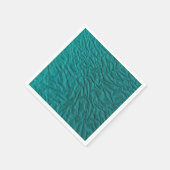 クリンクルデザイン付きグリーンナプキン スタンダードカクテルナプキン (角)