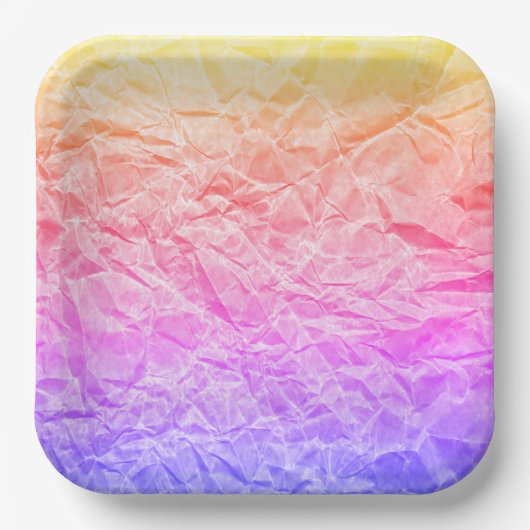 クリンクルレインボー紙 ペーパープレート (正面)