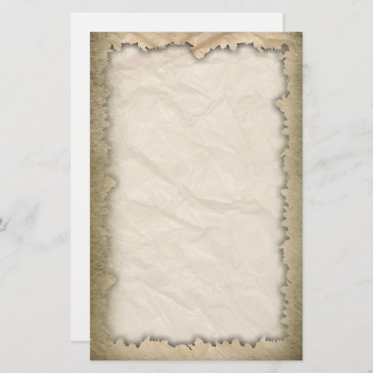 クリンクル上の焼き付きエッジ紙 便箋 (正面/裏面)