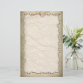 クリンクル上の焼き付きエッジ紙 便箋 (スタンド正面)