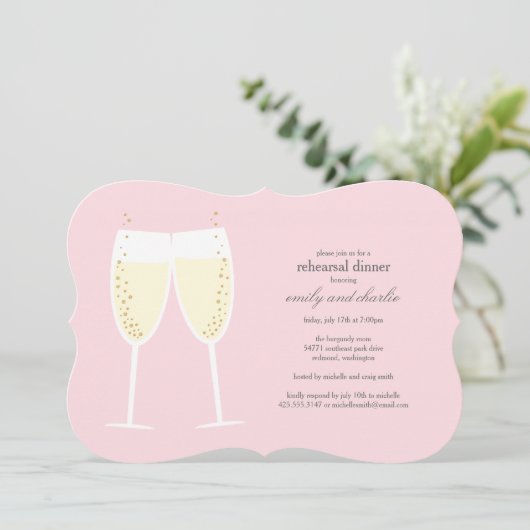 クリンク眼鏡結婚のリハーサル招待状 招待状 (スタンド正面)