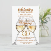 クリンク眼鏡2杯50結婚周年 招待状 (スタンド正面)