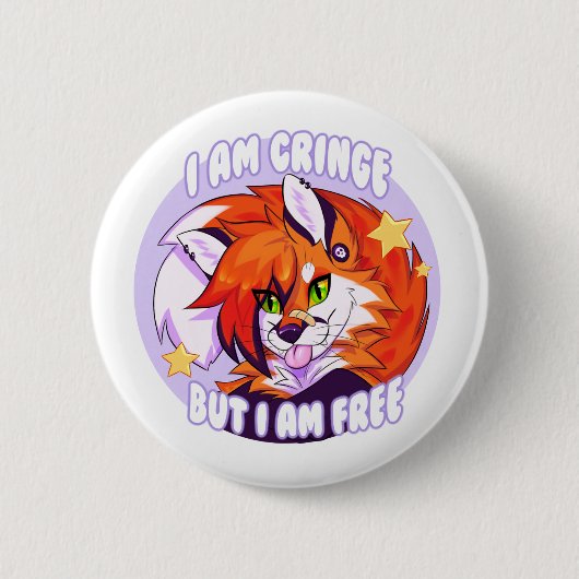 クリンジピン 缶バッジ (正面)