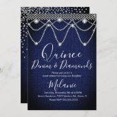クリンスデニムダイアモンズジェムパール 招待状 (正面/裏面)