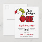 クリンチの1歳誕生日パーティー She's a Mean One ポストカード (正面/裏面)