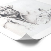 クリントイーストウッド鉛筆アートポスター ポスター (角)