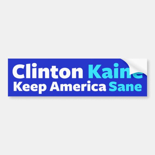 クリントンかKaine: アメリカの健全なバンパーステッカーを保って下さい バンパーステッカー (正面)