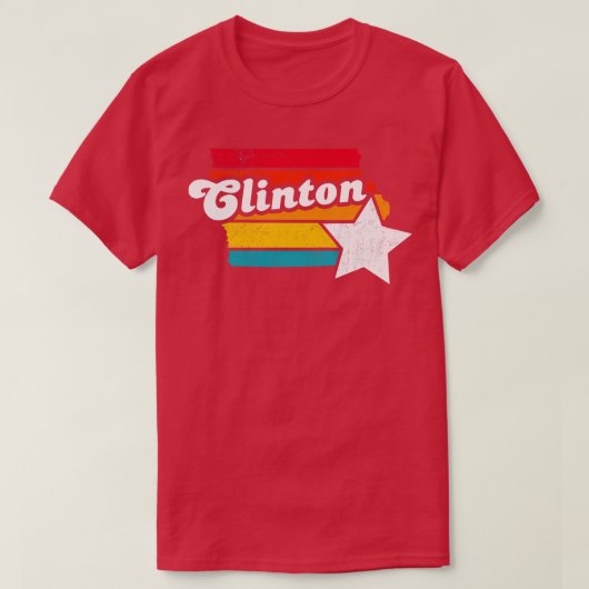 クリントンアイオワヴィンテージ動揺して土産1 Tシャツ (デザイン正面)
