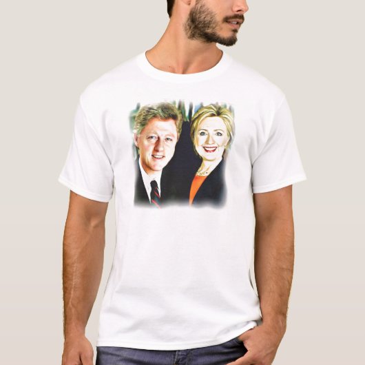 クリントン大統領とクリントン大統領 Tシャツ (正面)