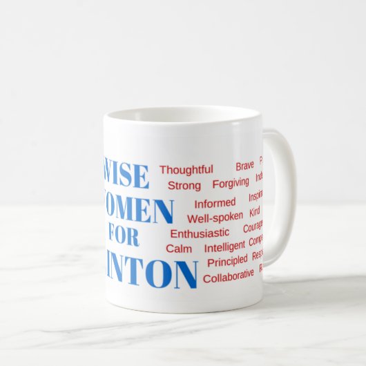 クリントン秘密FACEBOOKイメージのマグのための賢い女性 コーヒーマグカップ (正面右)