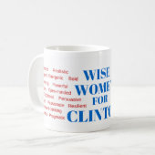 クリントン秘密FACEBOOKイメージのマグのための賢い女性 コーヒーマグカップ (正面左)