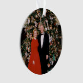 クリントン米大統領とヒラリー米大統領のクリスマス オーナメント (正面)