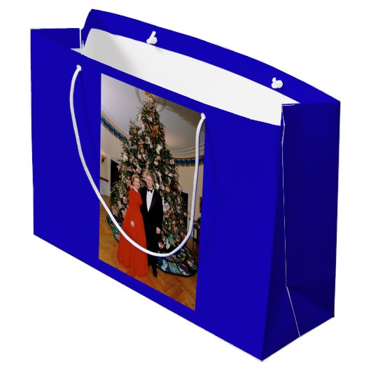 クリントン米大統領とヒラリー米大統領のクリスマス ラージペーパーバッグ (裏面アングル)