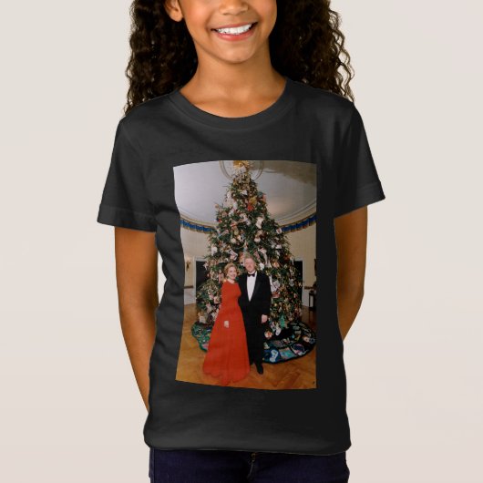 クリントン米大統領とヒラリー米大統領のクリスマス Tシャツ (正面)